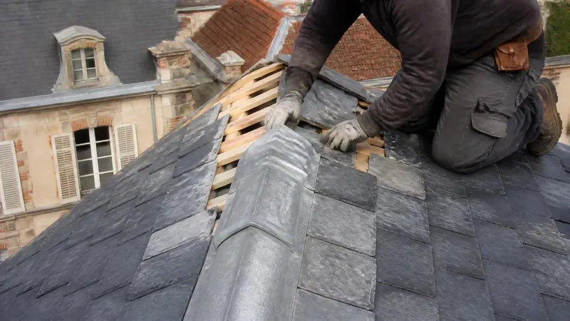 Toitures de maisons de bourg à Arpajon